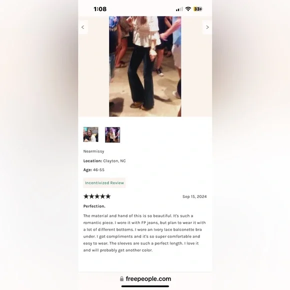 NWT FREE PEOPLE INTIMATELY Forever Young Bed Jacket | White Alyssum - Picture 8 of 16